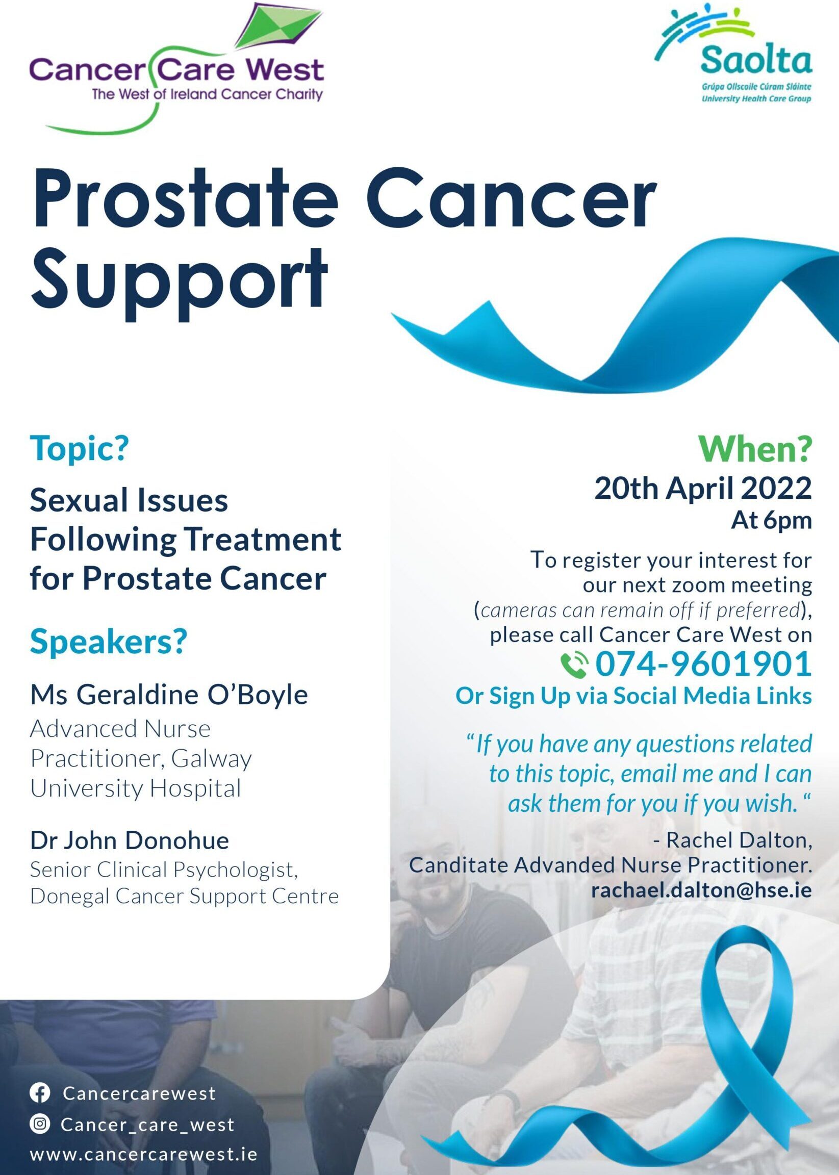 Prostate Cancer Support And Information Series. Zoom Meeting - Cancer ...